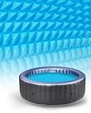 Hot Tub Bubble Cover 16-mil 7 FT Dia for Round Spa Pool, Solar Cover Insulation Blanket, Hot Tub Insulation Blanket for Outdoor and Energy Efficiency, Blue