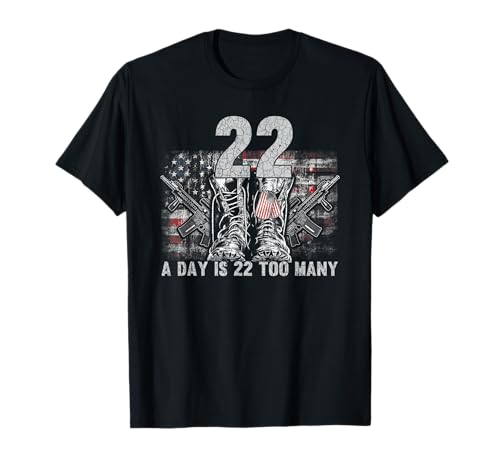 22 Un día es 22 Demasiadas vidas de veteranos importan ayudar a los veteranos Camiseta