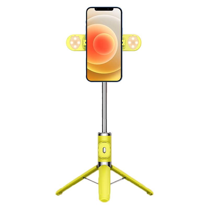 Trípode para teléfono con bluetooth selfie stick de aluminio 104 cm con luz dual 5
