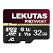 LEKUTAS 32GB Micro SD Card, microSDXC UHS-I Flash Memory Card TF Cards, High Speed 80MB/s, C10, U3, A2, V30, for Full HD, 4K UHD Video Recording