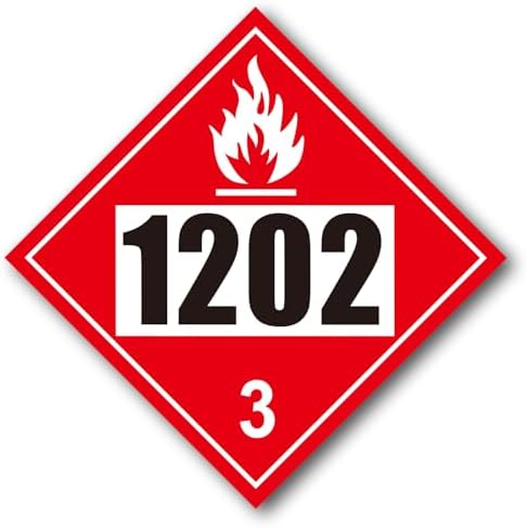 WZCNDIDI 1202 Placard, Class 3 Flammable Liquid Labels Sign 27 Pack, 10 ...