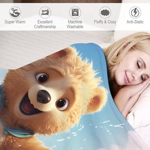 Couverture en peluche chaude et confortable lavable machine - 4