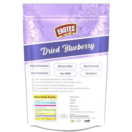 Image of Exotes Dried Fruits Nuts And Seeds (Dried Blueberry Plum) - 200 Gm