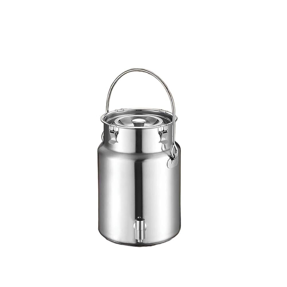 Contenitore ermetico in Acciaio Inox 304 per liquidi con erogatore | Resistente acciaio inossidabile 304, coperchio sigillato in silicone e per una facile erogazione.