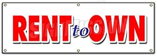 72" Rent to OWN Banner Sign tv Flat Screen Furniture appliances Computers