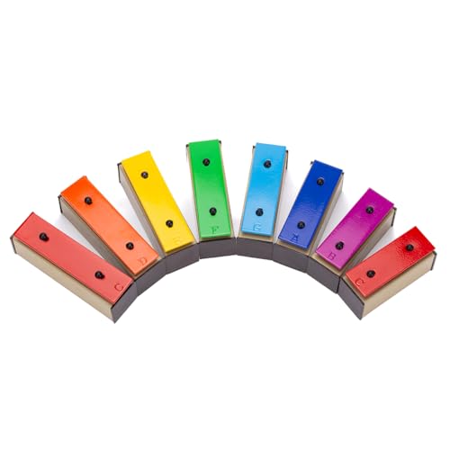 CeleMoon 8 Note Xylophone Glockenspiel with Case - Colorful Resonator Bells & 2 Mallets - Educational Musical Instrument for Beginners & All Ages