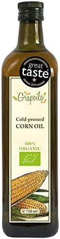 Organic Corn Oil 750ml - Cold Pressed All-Purpose Cooking Oil - Great Taste Award Winner