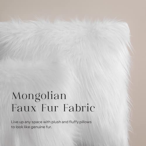 Image of Phantoscope Decorative New Luxury Series True White Merino Style Fur Throw Pillow Case Cushion Cover 20 inch x 20 inch 50 x 50 cm