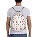 MANQINF Cute Strawberry Drawstring Bag,Fashion Sport Gym Drawstring Backpack Beach Travel Sackpack for Men Women