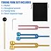 Tuning Fork Set (128Hz, 256Hz, 512Hz) of 3, Weighted & Unweighted Aluminum Forks with Reflex Hammer and Storage Bag for Chakra/Healing/Sound Therapy Instruments/Yoga/Meditation Accessories(Color)
