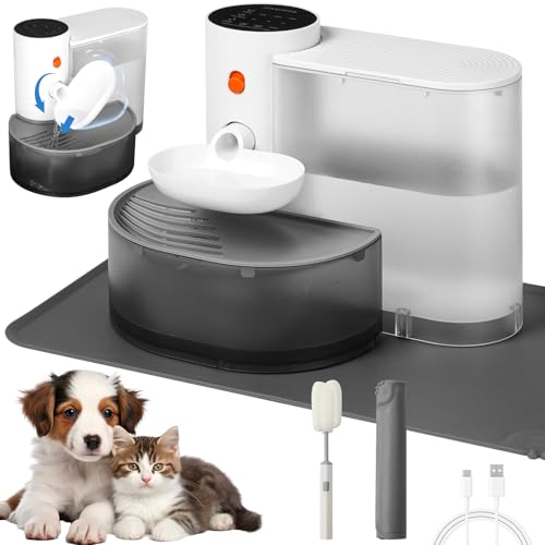 Smart Wireless Pet Water Fountain, 3L Filterless Cat Water Founta...