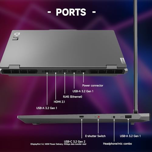LOQ 15 15ARP9 RTX 4060 Pro Gaming Laptop, 15,6" FHD 144Hz, AMD Ryzen 7 7435HS, NVIDIA RTX 4060, 64GB DDR5 RAM, 1TB SSD, Backlit KB, RJ-45, Bundle con raffreddamento PCO Laptop - Notebook - Immagine 5