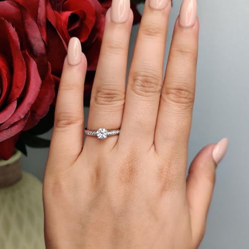 GIA Certified 3/4 Ctw Natural Diamond Channel Set Side Stone Engagement Ring For Women 14K Solid Gold 1/2 Carat Center SI1-SI2 Clarity And F-H Color (Premium Collection)2