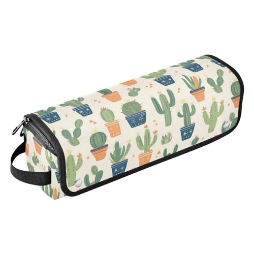 Bolsa de Viaje Gigantic Cacti Mint Cream para Herramientas de Cabello con Mat de Resistencia al Calor Removible para Planchas y Rizos miniatura 1