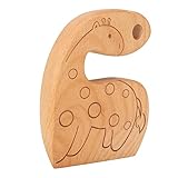 Diyeeni Hölzernes Küchenmesser mit Giraffenmuster für Kleinkinder, Sicherer Schneider Zum Kochen, Interaktives Kinderküchenwerkzeug, für Familientreffen, Buchenholz 4,3 X 3,7 Zoll