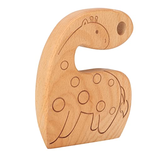 Couteau en Bois sans Danger pour Tout-petits, Motif Girafe, Outil de Cuisine pour la Cuisine des Enfants, Couteau en Bois de Hêtre pour les Activités des Parents de des Tout-petits, Taille