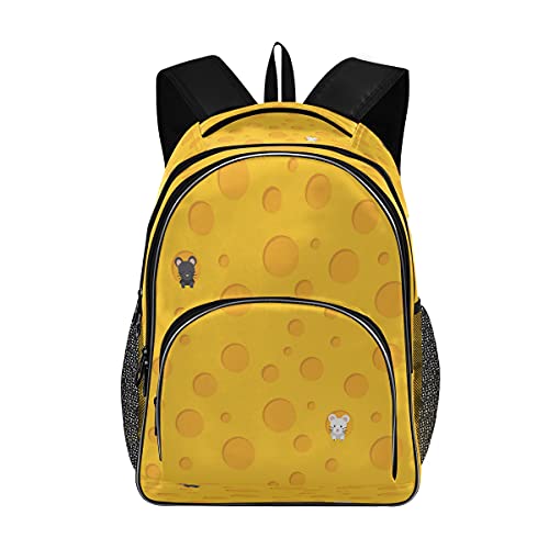 School Backpack Cheese With Mouse Bookbag Schoolbag for School Travel