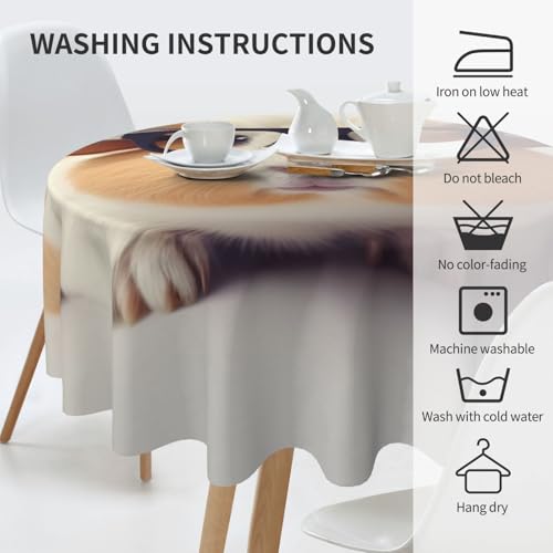 Nappe ronde 152 cm rustique imperméable antitache infroissable - 7