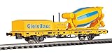  Viessmann 2624 Niederbordwagen mit Betonmischer der GleisBau