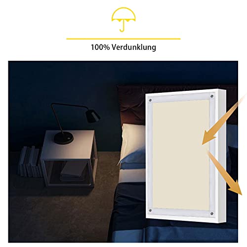 Eurohome 100% Blackout Roof Window Roller Blind No Drilling Sun Protection Blackout Roller Blind with Suction Cups for Velux Windows Beige 48 x 73 cm (LXDS221222) - Image 4