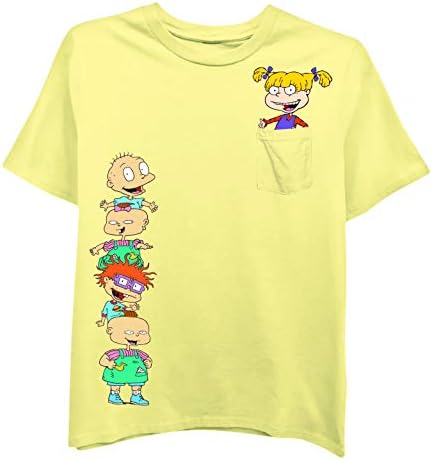 Nickelodeon Ladies 90’s Fashion Shirt – Rugrats, Angelica and Chuckie Placement Pocket Tee