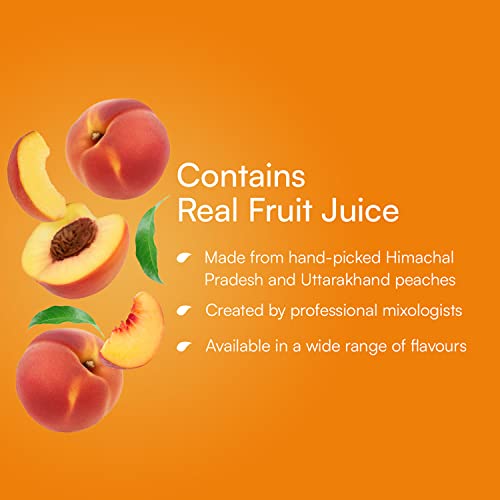 Image of Mapro Lounge Peach Cocktail Mixer Mocktail Fruit Syrup - 1L |Contains Real Fruit Juice| Gluten Free| Zero Cholestrol (Pack of 3)
