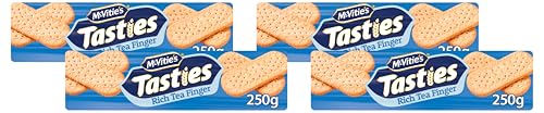 McVitie's Tasties Rich Tea Finger Biscuits, 250 g (Pack of 4)