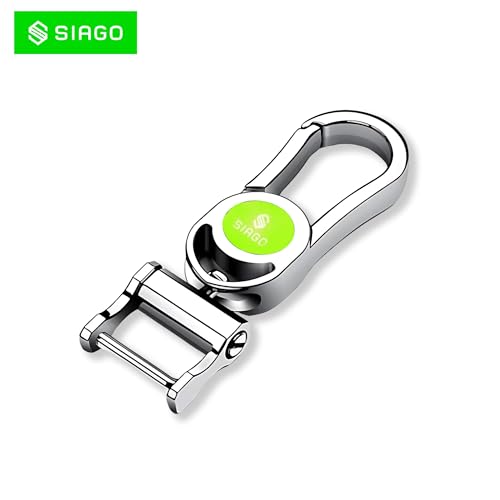 Image of SIAGO SIA148 Heavy Duty Car Key Chain Hook Type Stylish Metal Car Keychain Compatible with Tata, Maruti, Suzuki, Honda, Hyundai, Kia, Mahindra, Toyota Etc.. (Pack of 1)