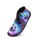 Chririnla Lighting Soccer Men's Running Shoes Minimalist Cross-Trainer Shoe Slip-On Dressy Sneakers for Teen Boys Comfortable Fashion Lace-up Athletic Sneaker