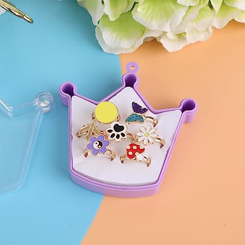 Mjartoria 7Pcs Fidget Rings For Anxiety, Butterfly Flower Stainless Steel Spinner Ring Set For Teen Girls Mood Rings Stress Relieving Wide Rings Set #TOP3