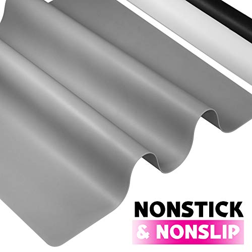 3 Pack Silicone Mats For Crafts, Leobro 15.7” X 11.7” Silicone Sheets For Resin Jewelry Casting Molds, Placemat, Nonstick Multipurpose Silicone Craft Mats For Resin Molds, Black, Dark Gray,Transparent #TOP3