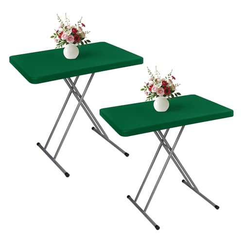 Wolkemer 2 Pack Fitted Rectangle Tablecloth 20x30 Inch Elastic Table Cloth