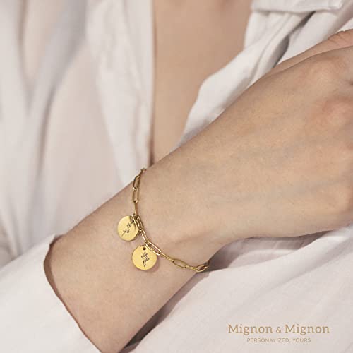 Birth Flower Bracelets For Mom Personalized Gift Friendship Bracelet Custom Charm Bracelets For Women Gold Chain Bracelet For Teen Girls -P-Cbr-Fl #TOP5