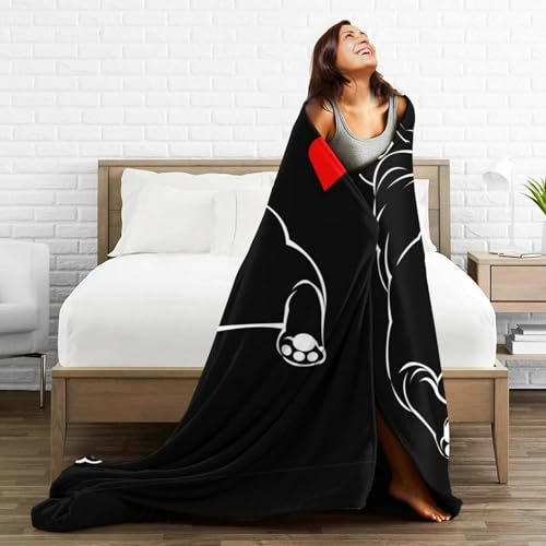 HGOD Designs Bulldoggen-Decke, für Mädchen und Jungen, weiche, warme Bulldoggen-Überwurfdecke und Fleece-Flanelldecke für Couch, Bett, Wohnzimmer, Dekoration, 130 x 150 cm