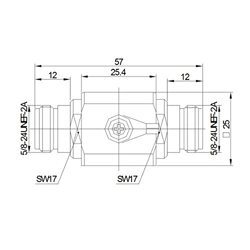 Rfiotasy Lightning Arrestor N Female To Female 50 Ohm Lightning Surge Protector With 90 V Gas Tube Dc-3Ghz #TOP5