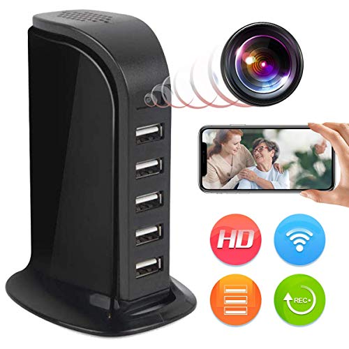 Spy Camera Wireless Hidden JLRKENG Full HD 4K USB Nanny Cam-Suitable for Home and Office Security Cameras-with Motion Detection-Support Android/iOS (Renewed)