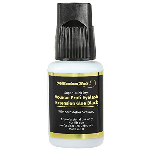 MilleniumHair Super Quick Dry Wimpern-Kleber/Lash-Kleber für Volumen-Technik schnelltrocknend: 10g (schwarz) Cover