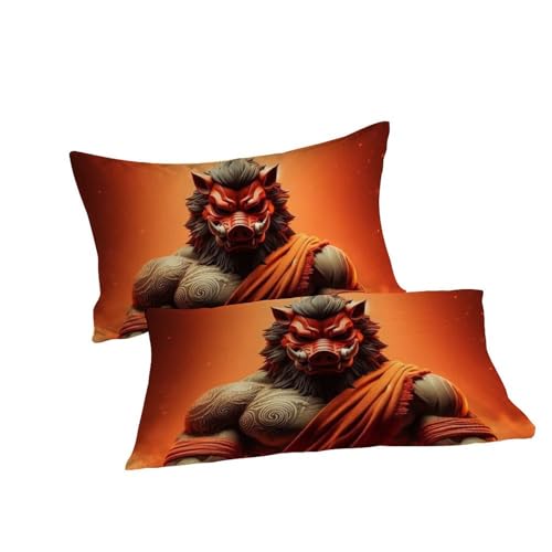 Housse de couette 220x240 animaux imprimé 3D avec taies d'oreiller pour grand lit King - 7