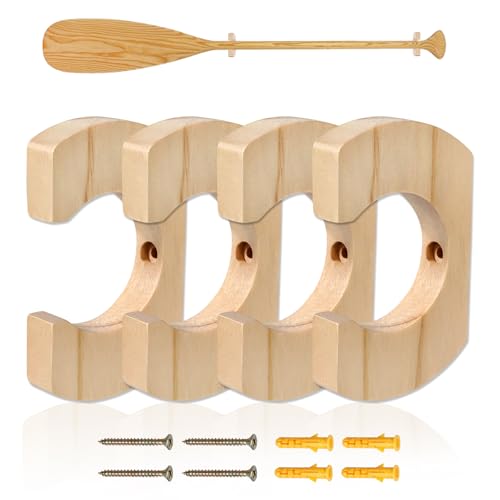 VITEAM Wooden Paddle Hold Hanger Paddle Racks Wall Storage Wall