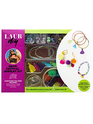 LaurDIY Neon Festival Jewelry LARGE DIY KIT, Multicolor