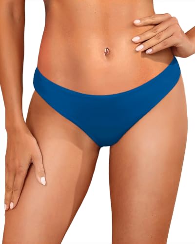 Image of Women Low Rise Bikini Bottoms - Moderate Coverage Swimsuit Bottoms Brief