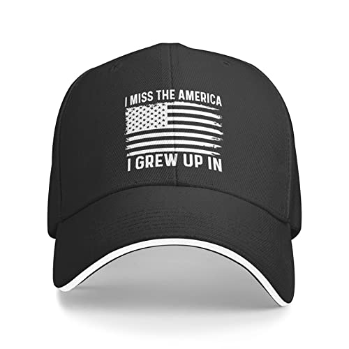 I Miss The America I Grew Up In Hat For Men Baseball Caps Cute Hat Black #TOP25