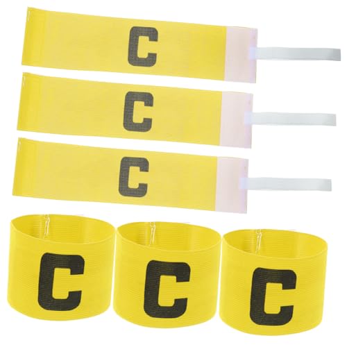 BESPORTBLE 6pcs Soccer Captain Armband Sports Arm Bands - Design for Youth and Adult Lightweight and Flexible Team Badges for Football Basketball Hockey Baseball