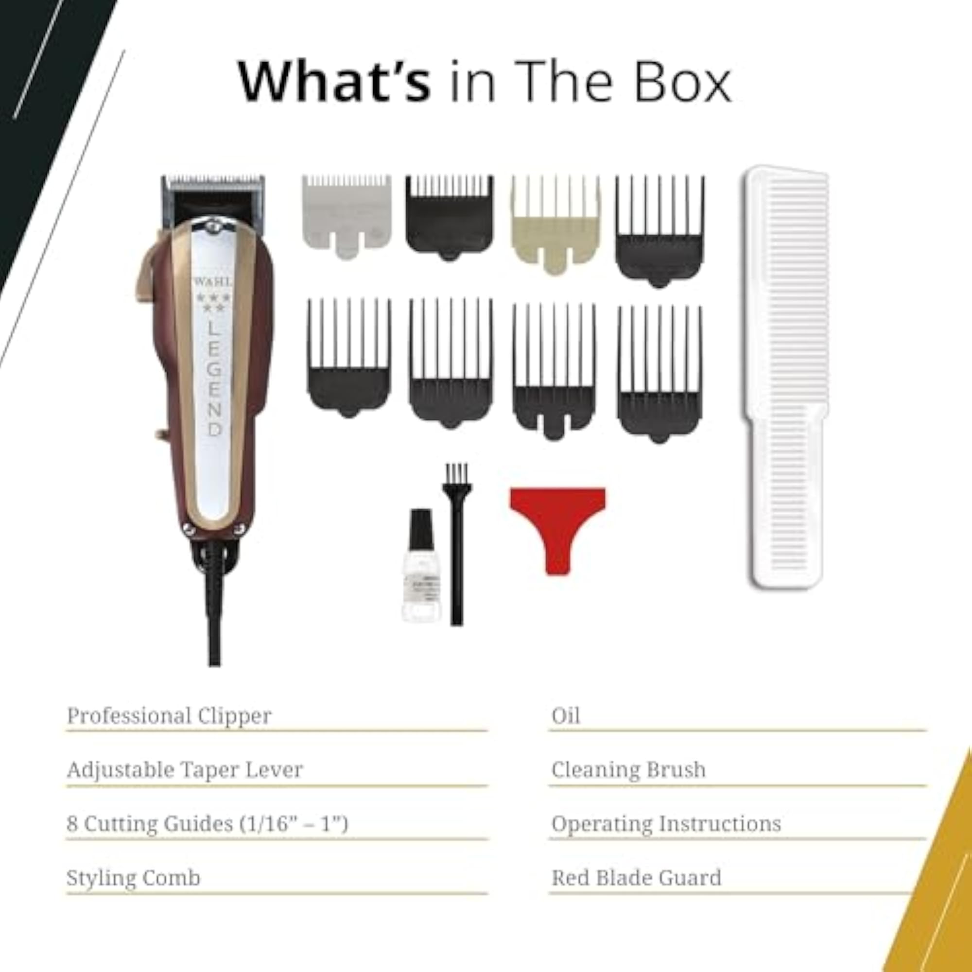 Male WA 8147 5 Star Legend Clipping Tool Hair Clipper, Multicolor
