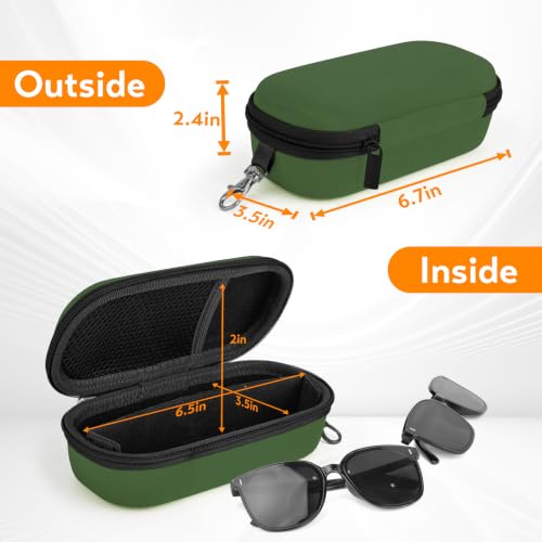 Image of Double Eyeglasses Case, Hard Travel Glasses Case for Men Women