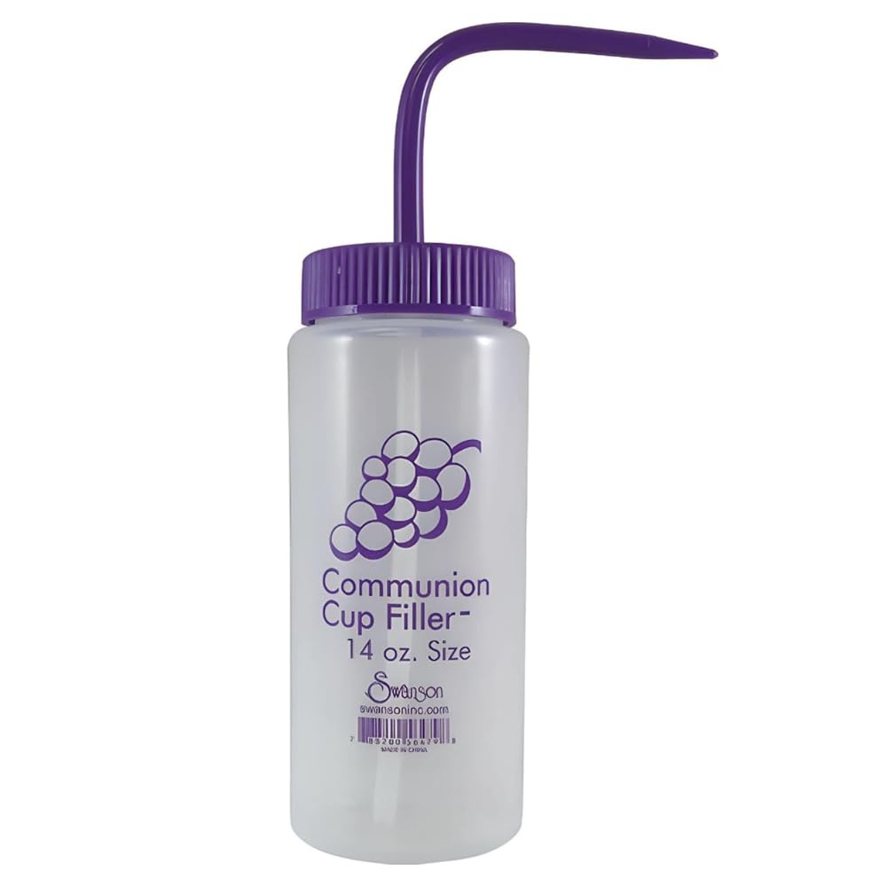 Swanson Christian Products Communion Cup Filler Bottle - 14 FL OZ - Durable, Reusable, Easy to Refill & Clean - Effortless, Clean & Quick Fill - Ideal for Hygienic Church Services