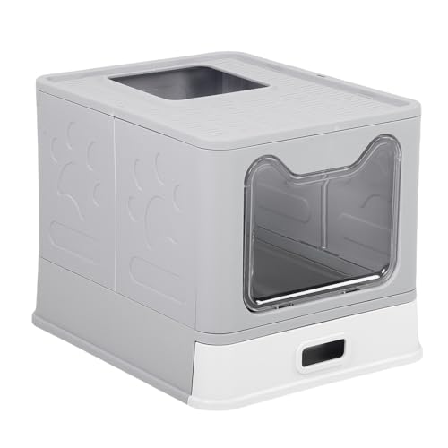 Caja de arena plegable para gatos Luqeeg, acero inoxidable miniatura 1