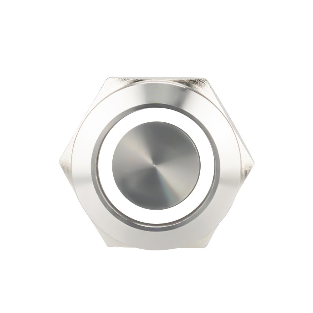 Interrupteur momentané LED blanche 10mm pour customiser tableau de bord - 8
