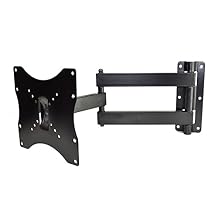 604 Full Motion, Articulating TV Wall Mount, LED LCD Holds Up to 50" Screens, 66 pounds, VESA 50X50 75X75 100X100 200X100 200x200 Black