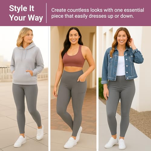 Image of SATINA High Waisted Leggings for Women - Comfortable and Stretchy in Versatile Sizes and Colors